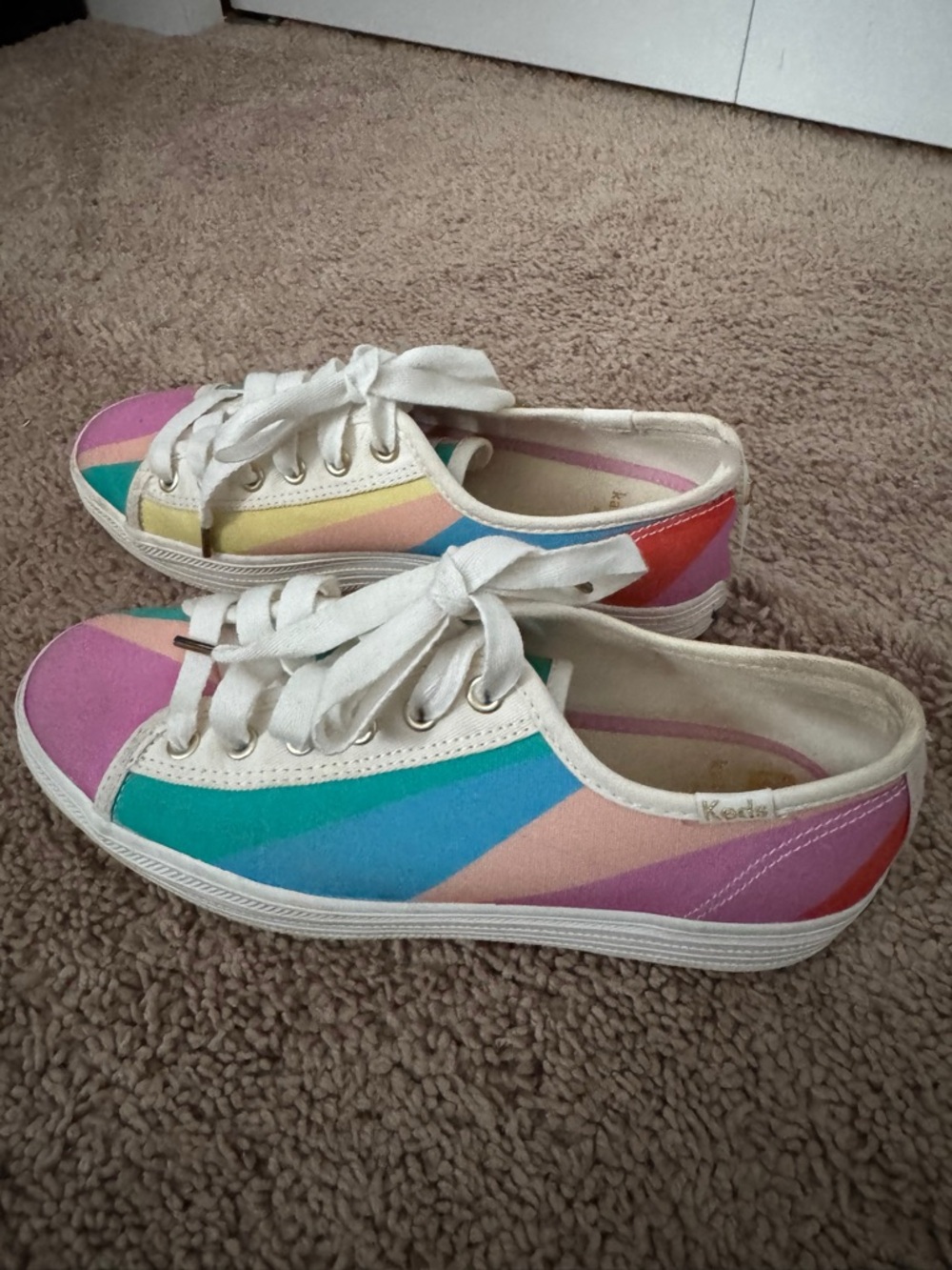 Kate Spade Canvas Keds Sneakers - Pink, Teal, Peach, Yellow, Blue, Red